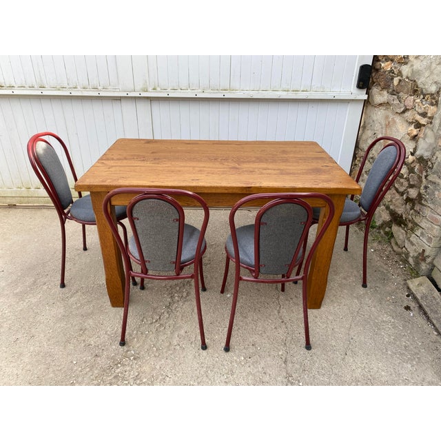 Vintage Farmhouse Dining Table in Oak, 1950 For Sale - Image 18 of 18