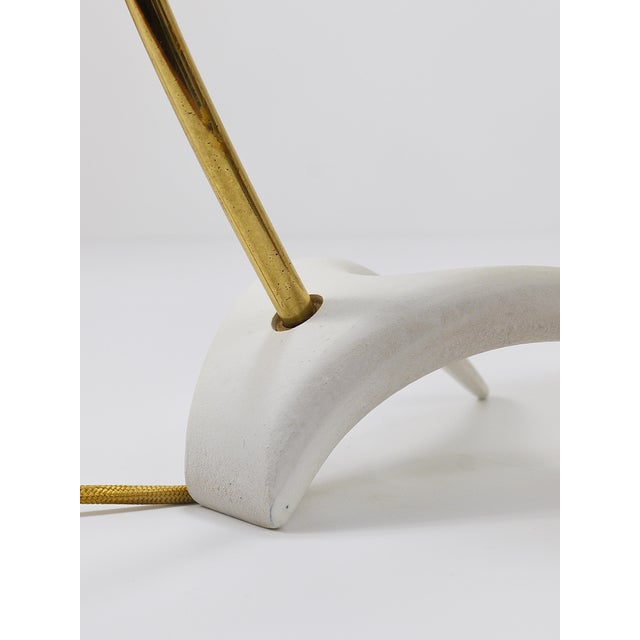Mid-Century White Brass Table Lamp attributed to Karl-Heinz Kinsky for Cosack, 1950s For Sale - Image 13 of 18