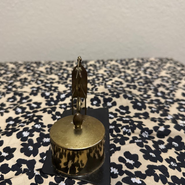 Vintage MCM Brass Desk Post Office Letter Scale For Sale - Image 4 of 4