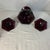 Vintage Avon 1876 Cape Cod Ruby Red Glass Candle Holder Set – 3 Pieces (Hurricane Base & Short Candlesticks) For Sale In Chicago - Image 6 of 6
