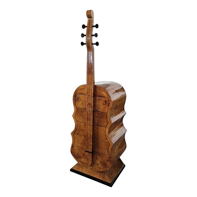 Art Deco Chest of Drawers in the Shape of a Double Bass, 1930s For Sale - Image 9 of 13