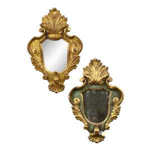 Pair of Antique Giltwood Mirrors From the 18th Century