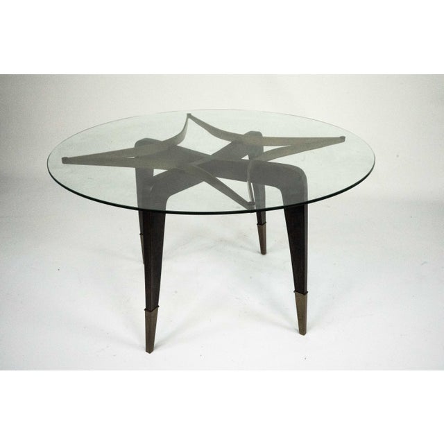 Paolo Buffa Mid-Century Modern Round Coffee Table by Paolo Buffa, 1950s For Sale - Image 4 of 17