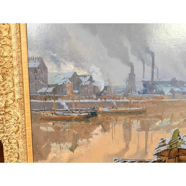 Monumental Paul Leduc Seine River Winter Paris Landscape C. 1911 For Sale - Image 10 of 18