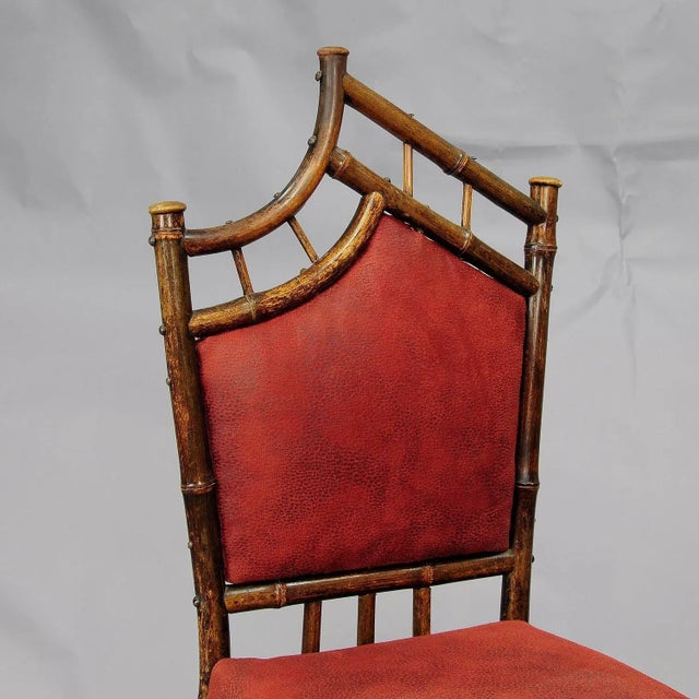 Asian Inspired Set of Bamboo Furniture, 1930s, Set of 3 For Sale - Image 12 of 13