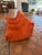 Ligne Roset Togo Sofa Purchased new: 2013 Size: W68” x D40” x H27” SH: 15” Fabric: Tonga Color: Minimum Orange Condition:...