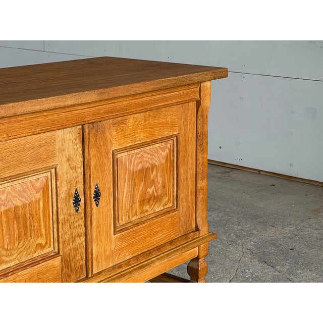 Mid-Century Modern Brutalist Danish Low Sideboard by Henning Kjærnulf for Nyrup Møbelfabrik, 1960s For Sale - Image 3 of 17