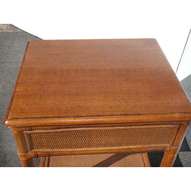 Braxton Culler Summer Retreat 1 Drawer Brown Hardwood Coastal Nightstand For Sale - Image 4 of 13