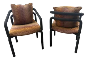 Brian Kane Rubber Chair for Metropolitan Furniture / Steelcase 1980's , a Pair