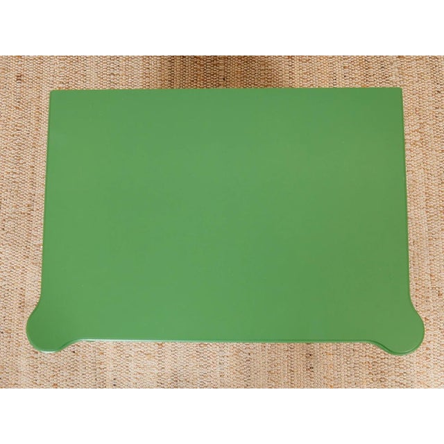 Ornamental & Decorative Materials Mid 20th Century Emerald Faux Bamboo Nightstand For Sale - Image 7 of 12