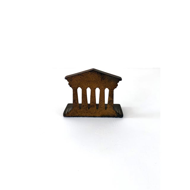 Cast Iron Architectural Greek Temple Parthenon Bookends / Decor For Sale In Houston - Image 6 of 14