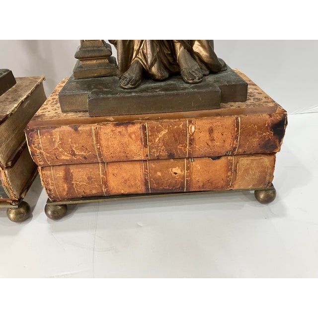 Pair of Neoclassical Figural Lamps Circa 1880 For Sale - Image 4 of 11