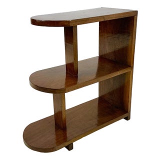 1940s Vintage Art Deco Americana Folk Art Three Tier Side Table. For Sale