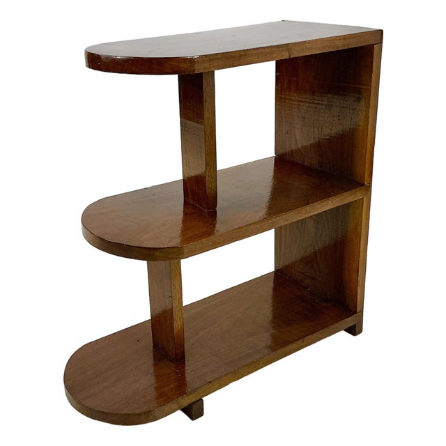 1940s Vintage Art Deco Americana Folk Art Three Tier Side Table For Sale