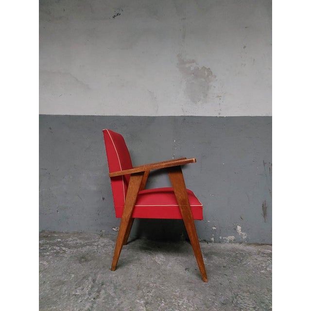Vintage Red Armchair, 1960 For Sale - Image 6 of 18