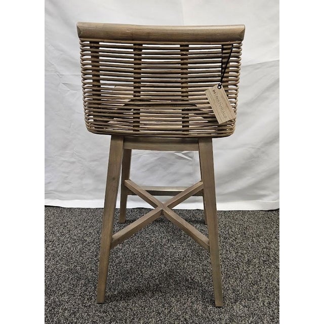 Interlude Home Interlude Home Sanibel Counter Stool in Narragansett Grey For Sale - Image 4 of 6