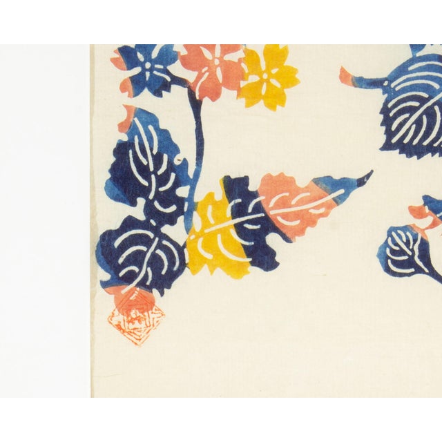 Japanese Japanese Stencil Dyed Print by Kichiemon Okamura For Sale - Image 3 of 7
