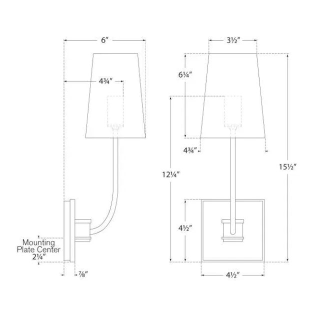 Modern Chapman & Myers for Visual Comfort Signature Venini Single Sconce in Antique-Burnished Brass with Linen Shade For Sale - Image 3 of 3
