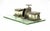 Vintage inkwell is a decorative object realized in the Mid-20th Century Silver and glass inkwell. Fair conditions due to...