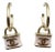 Chanel Gold CC Pink Lock Hoop Earrings, A Pair For Sale