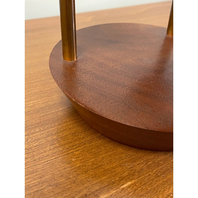 Wood Vintage American Modernist Studio Candelbra, Signed For Sale - Image 7 of 9