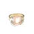 Bochic “Orient” Rose Quartz & Light Blue Topaz Ring Set In 18K Gold & Silver For Sale In New York - Image 6 of 9