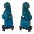 Pair of 1990s Turquoise Foo Dogs on Stands. For Sale