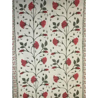 Robert Kime "Indus" Print on Linen Fabric- 5 Yards For Sale