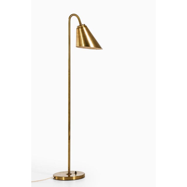 Floor lamp in brass by frits schlegel & vilhelm lauritzen, 1940's material: brass style: mid century, scandinavian...