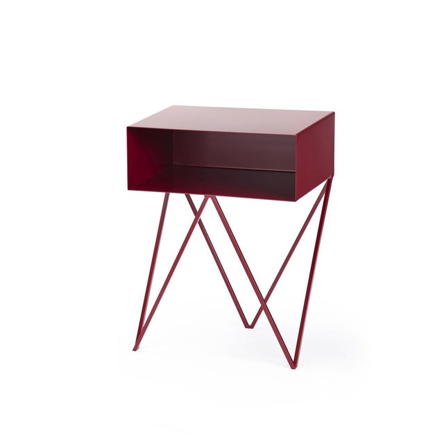 Not Yet Made - Made To Order Robot Side Table in Beetroot by &New For Sale - Image 5 of 5