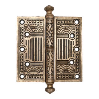 Vintage Aesthetic 5 X 5 In. Bronze Right Butt Door Hinge For Sale