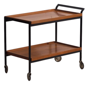 Vintage Serving Cart in Wood and Metal, Central Europe, 1960s