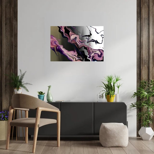 Created by South-African born artist, Bianca Meyrick Kies, 'Flow' Hahnemuhle Fine Art Print is in an abstract art piece in...