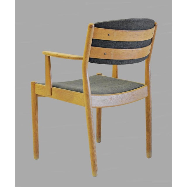 Set of Danish Refinished Armchairs in Oak by Poul M. Volther for FDB, Customizable Reupholstery, 1960s For Sale - Image 3 of 6