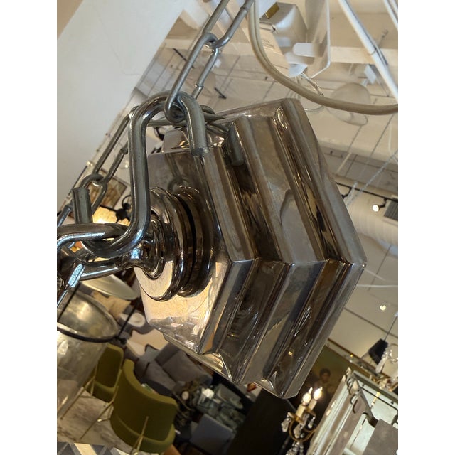 Visual Comfort Signature Crystal Cube Six-Light Chandelier For Sale - Image 11 of 12