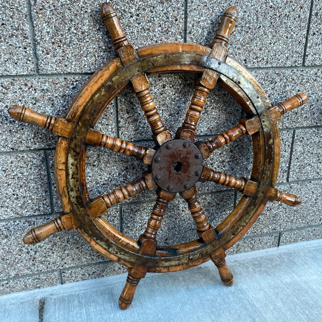 Early 20th Century Ships Wheel For Sale In Denver - Image 6 of 13