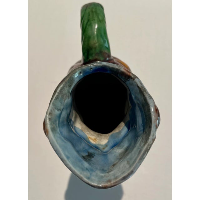 Early 20th Century Majolica Cat Pitcher Drip Glaze For Sale In Los Angeles - Image 6 of 10