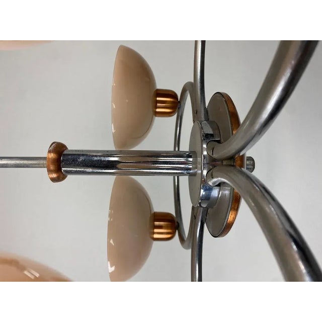 Art Deco Pink Chandelier, 1930s For Sale - Image 6 of 10