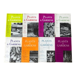 Mid 20th Century Brooklyn Botanic Garden Record Plants & Gardens Books - Set of 8 For Sale