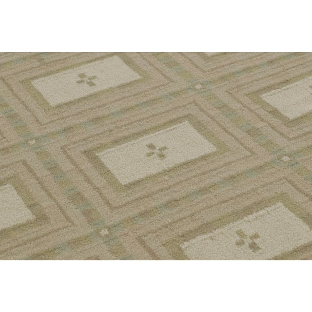 Textile Contemporary Scandinavian Style Panel Geometric Rug by Rug & Kilim, India For Sale - Image 7 of 10