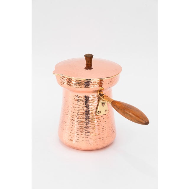 Hammered Copper, Brass, and Wood Can, 1920s For Sale - Image 13 of 13
