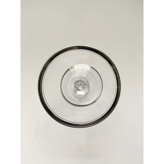 1960s Silver Trimmed Facet Stemmed “Debut” Cocktail Glasses- Set of 4 For Sale - Image 10 of 13