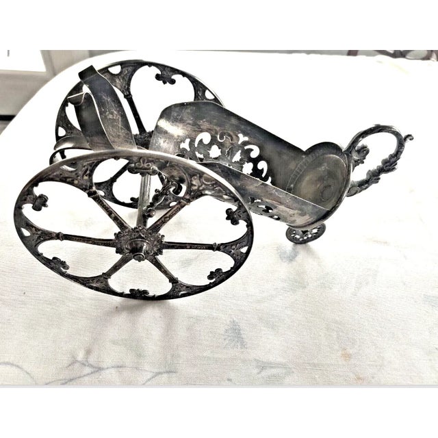 Late 19th Century Late 19th Century Bottle Holder Trolley in Silver Metal, Germany Wmf For Sale - Image 5 of 12