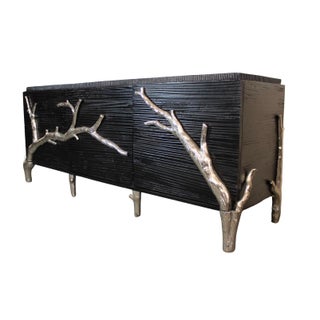 Late 20th Century Global Views 'Branch' Cabinet in Black and Silver For Sale