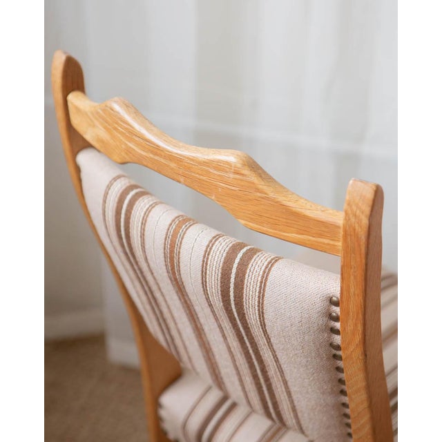 1970s Henning Kjaernfulf Style Danish Oak Dining Chairs With Wool Upholstery - Set of 6 For Sale - Image 15 of 18