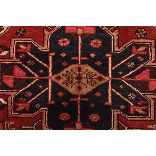 Red Luri Runner 3’6” X 10’8” Red Wool Vintage Tribal Hand-Knotted Oriental Rug For Sale - Image 8 of 15