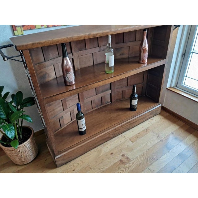 Vintage Home Bar Cabinet in Carved Wood, 1930s For Sale - Image 16 of 18