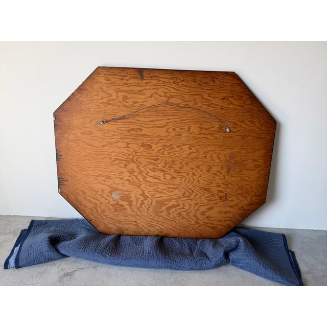 Vintage Italian Venetian Style Octagonal Beveled Glass Wall Mirror With Etched Floral Accents For Sale - Image 17 of 17