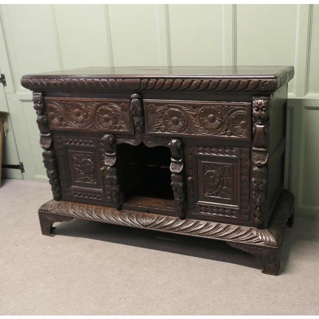 Antique Oak Dresser Base, 1800 For Sale - Image 4 of 9
