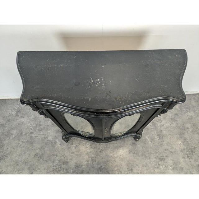 2000 - 2009 Napoleon III Style Side Table in Blackened Wood For Sale - Image 5 of 8